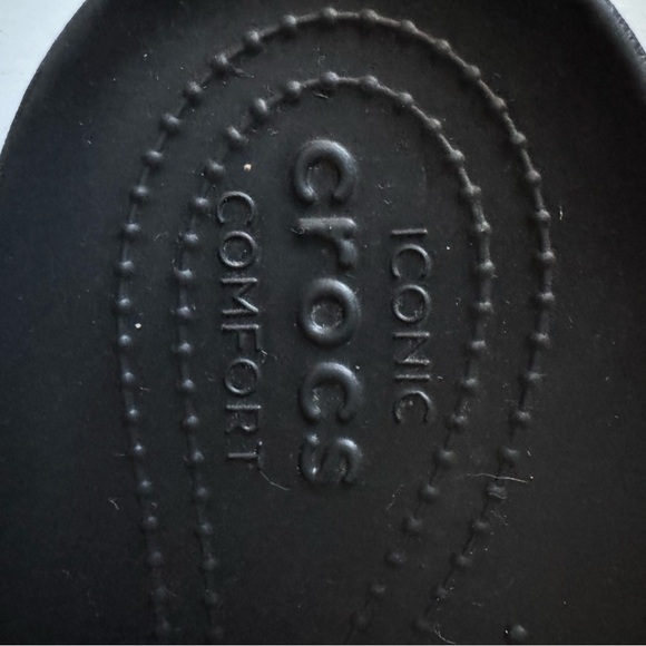 CROCS Iconic Comfort Black Sandals 11 Wide - Picture 4 of 6